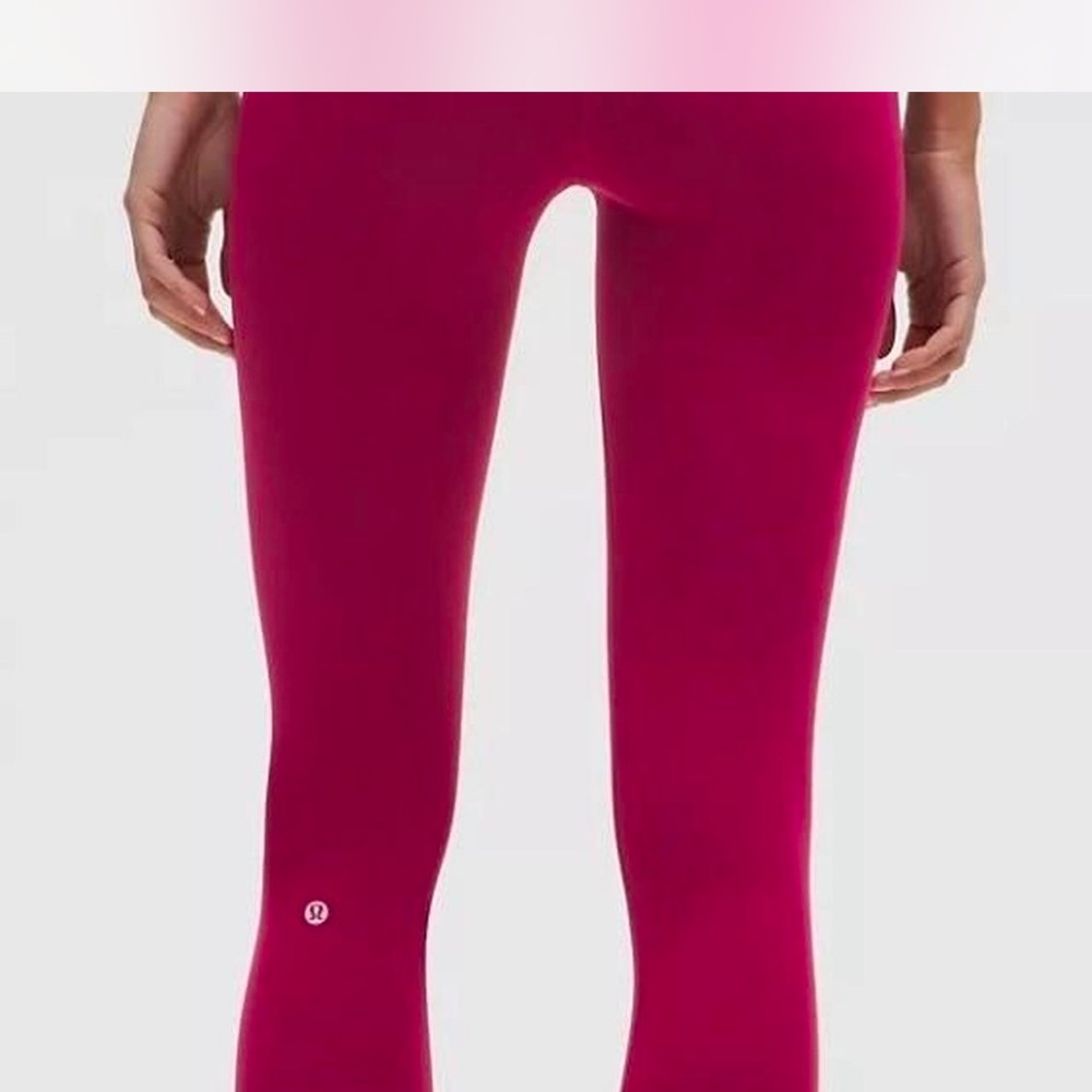 Lululemon Fleece line raspberry Leggings